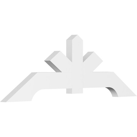 Ekena Millwork Vanguard Architectural Grade PVC Gable Bracket, 48"W x 16"H x 2"D x 4"F, 8/12 Pitch GBP048X16X0204VAN00